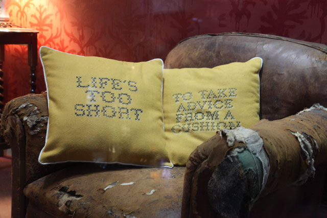 Banksy cushion