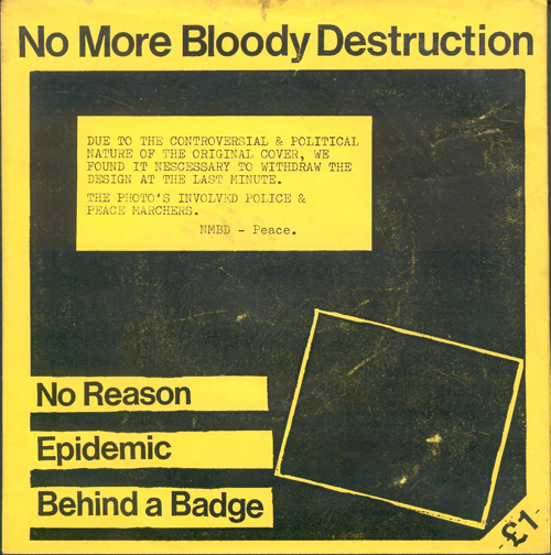 No More Bloody Destruction No Reason single alternative cover