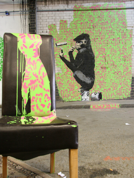 Banksy wallpaper roller
