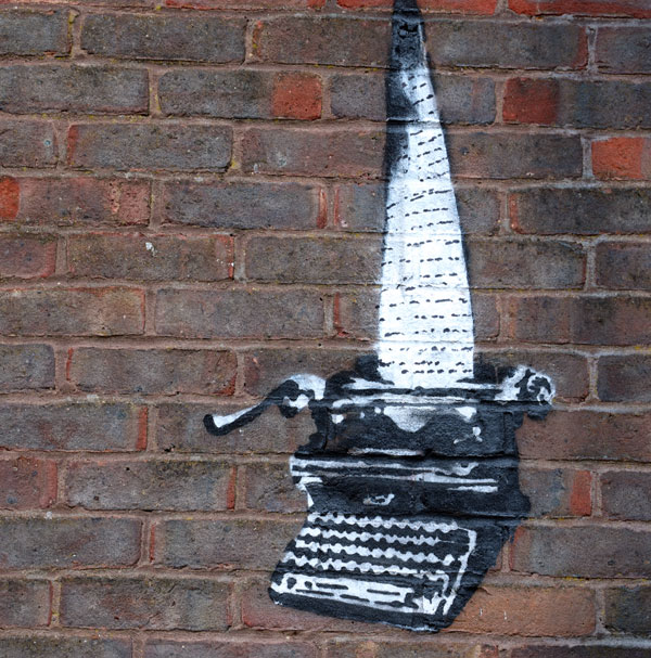 Banksy Reading Prison typewriter