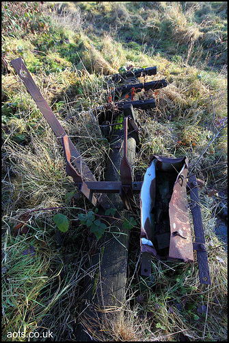 Telegraph pole remnants
