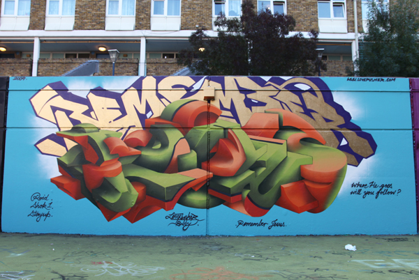 Lovepusher graffiti in Stockwell