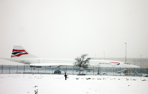 Concorde in the snow