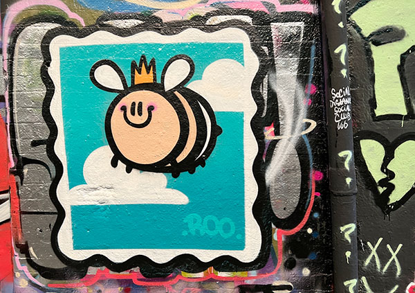 Roo street art in Leake Street