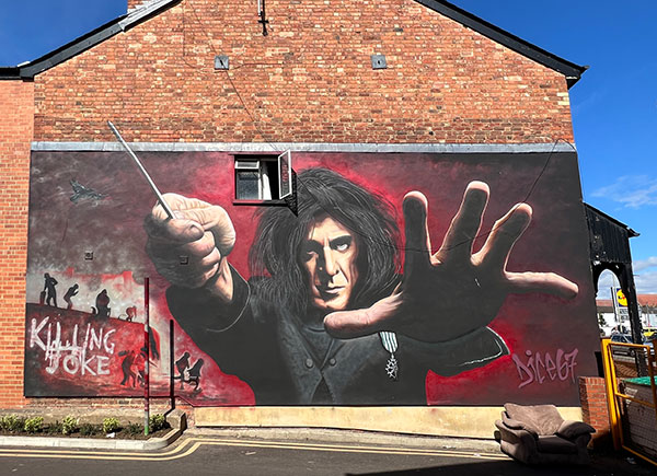Jaz Coleman mural in Cheltenham