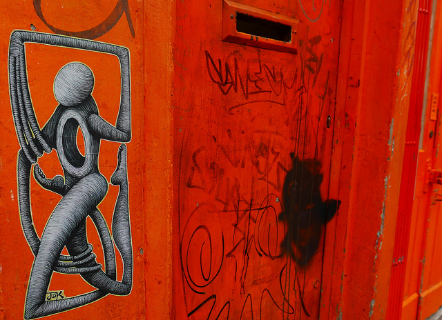 JDK Paste up street art
