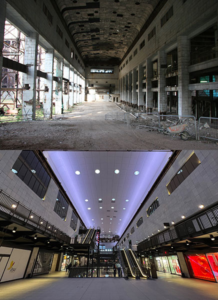 Battersea Power Station - then and now