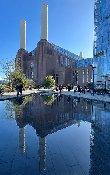 Battersea Power Station riverside reflection