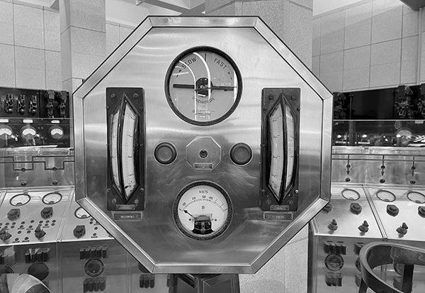 The restored Control Room B at Battersea Power Station