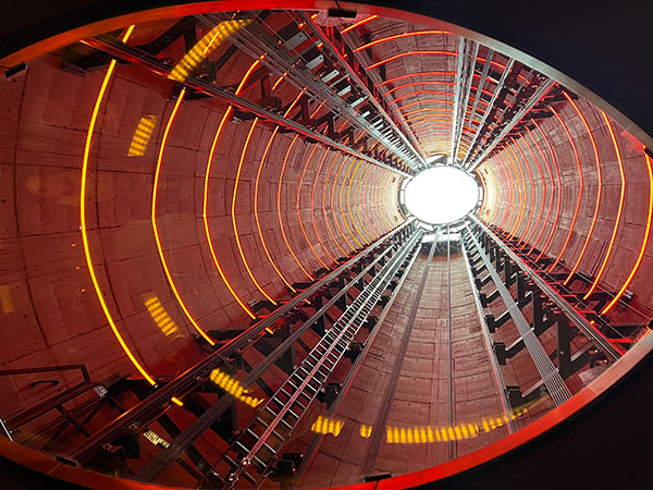 Inside the shaft of Lift 109