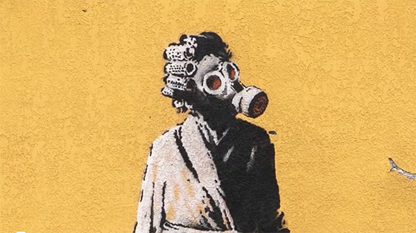 Banksy extinguisher detail