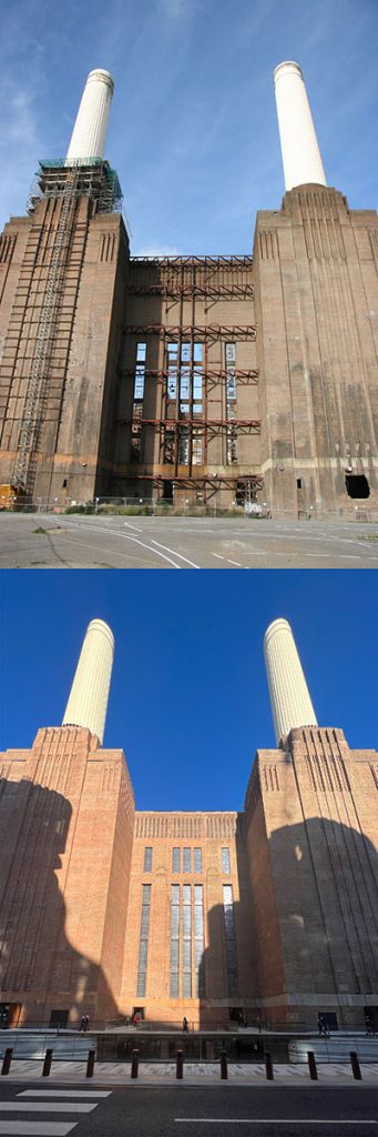 Battersea Power Station redevelopment - before and after