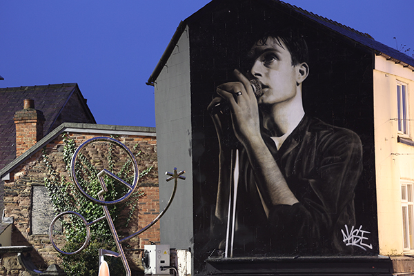 Ian Curtis mural Macclesfield