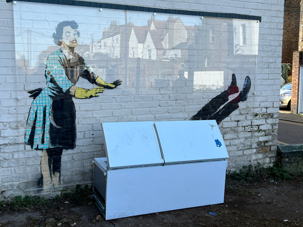 Banksy Margate, perspexed