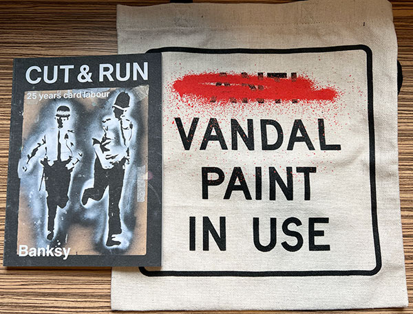 Banksy Cut and Run book and tote bag