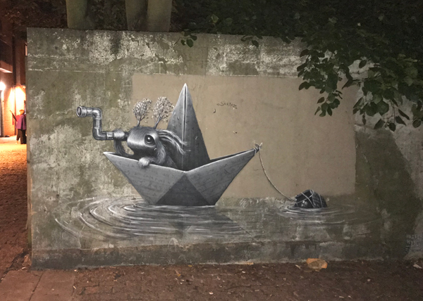 Hayley Welsh paper boat in Croydon