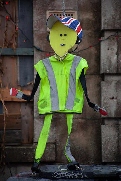 Paul Insect / Bast puppet at Dismaland, 2015