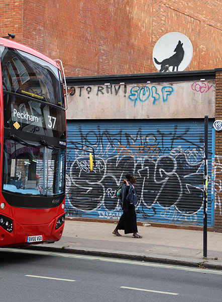Banksy Peckham wolf art