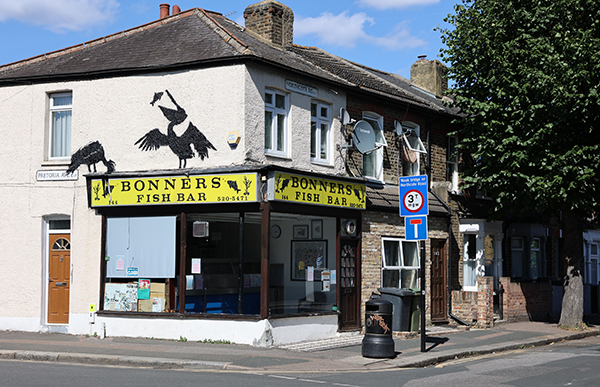 Location of the Banksy Pelican artwork in Walthamstow
