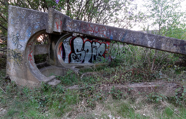 Railway staff access footbridge