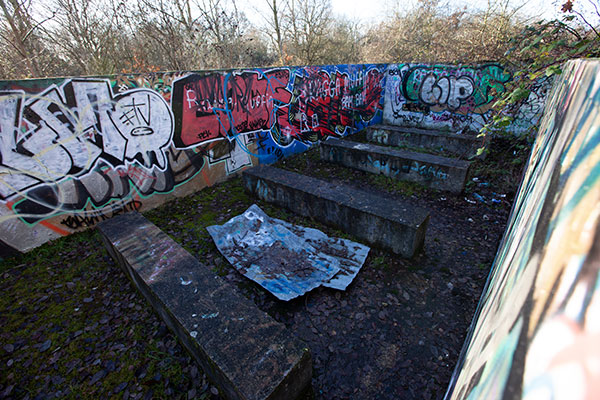 Unidentified structural remains at Feltham Marshalling Yards