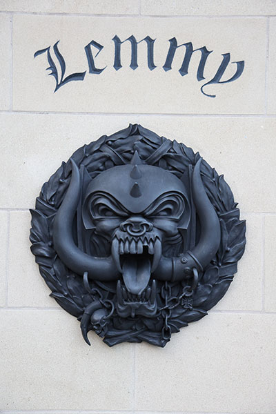 Motorhead logo on the plinth