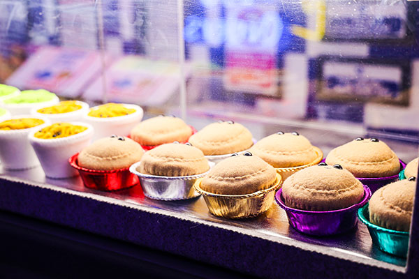 Lucy Sparrow pies made of felt