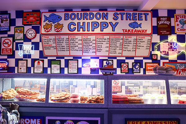 The Bourdon Street Chippy by Lucy Sparrow