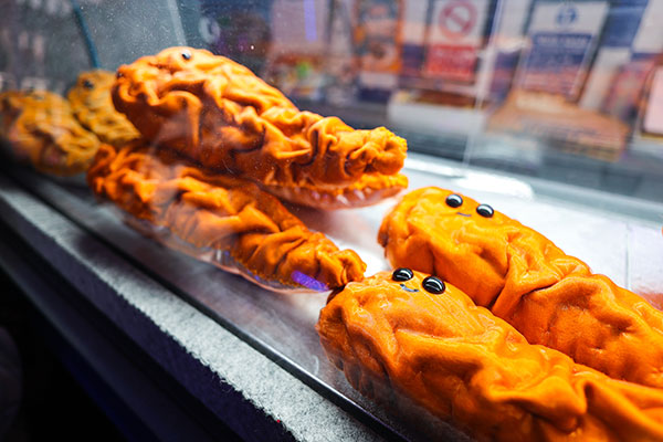 Battered (felt) fish ready to go, with a smile
