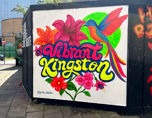 The finished 'Vibrant Kingston' piece by Gisella Stapleton