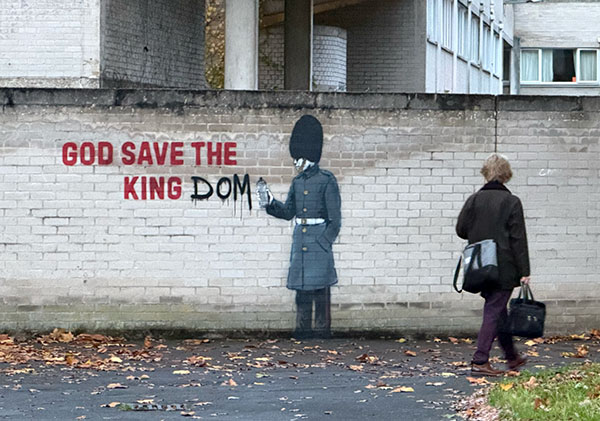 DNZ God Save The Kingdom street art in Windsor