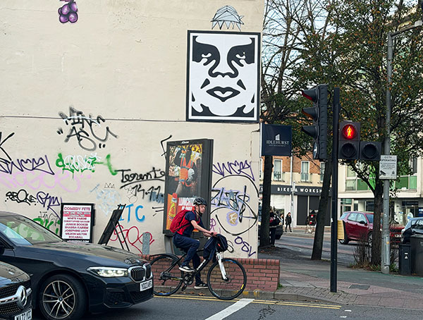 Obey paste ups in Kingston upon Thames