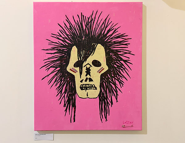 Spider Leg Head (revisited), oil on canvas by Colin Latter