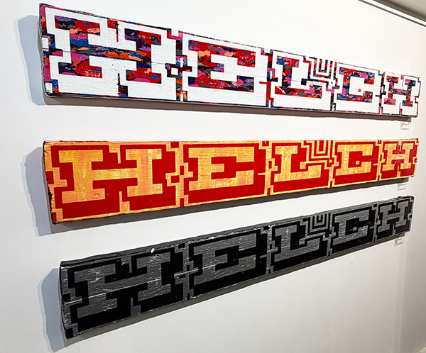 Helch Third Rail on reclaimed scaffolding board