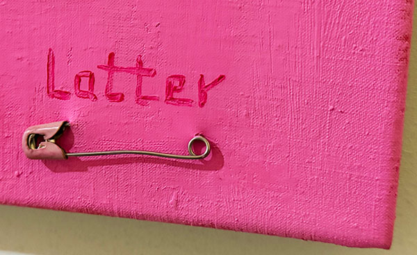 Colin Latter signature with a safety pin