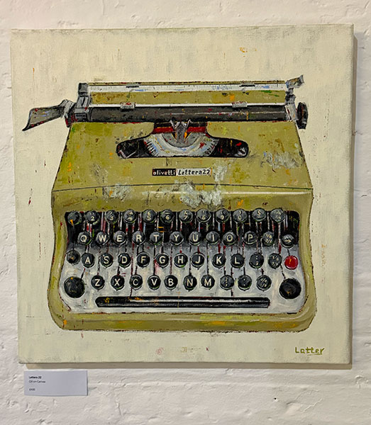 Letters 22, oil on canvas by Colin Latter