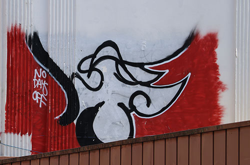 No Days Off  graffiti